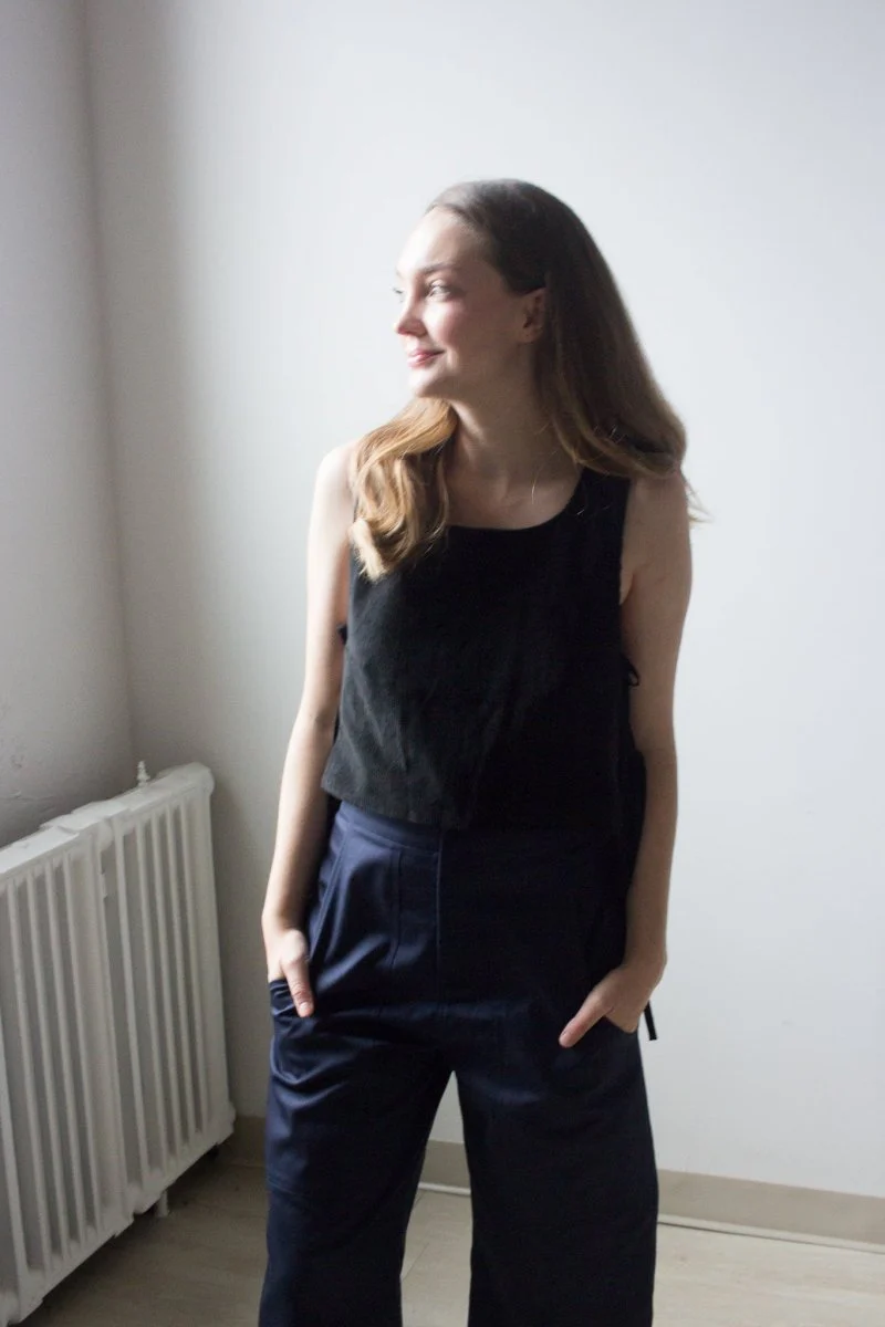Wyatt House Design Co Tie Top (Black Corduroy) - Image 5
