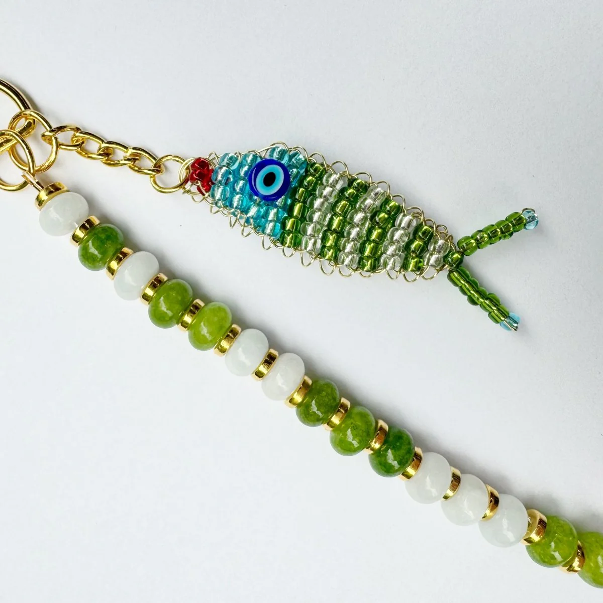 Zenny Jane Beaded Fish Bag Charms (With Beaded Strap) - Image 2