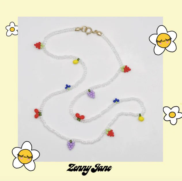 Zenny Jane Fruit Medley Necklace (White or Black) - Image 5